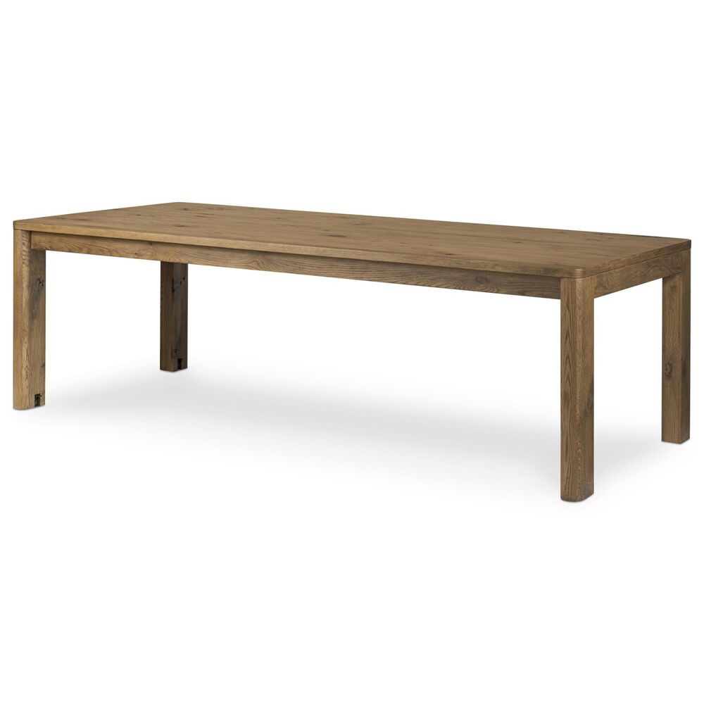 Four Hands Noeline Double Extension Dining Table in Resawn Worn Oak - Table Only, , large