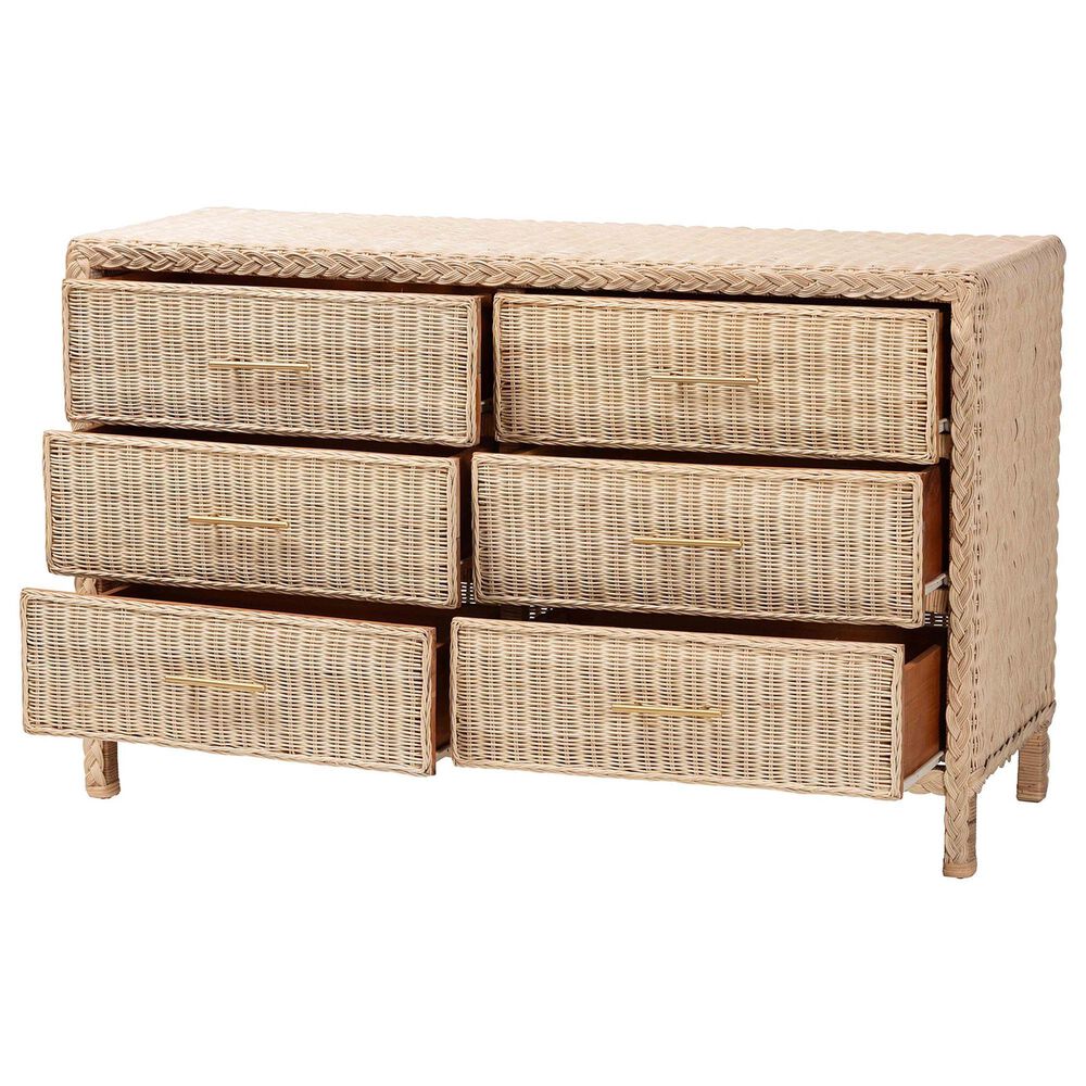 Baxton Studio Lanica 6-Drawer Dresser in Sun Bleached, , large
