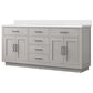 Lexora Home Abbey 72" Double Bathroom Vanity in White Oak with 2 cm White Cultured Marble Top and Rectangular Sinks, , large