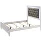 Crown Mark Lyssa Queen Upholstered Panel Bed with LED Lights in Frost, , large