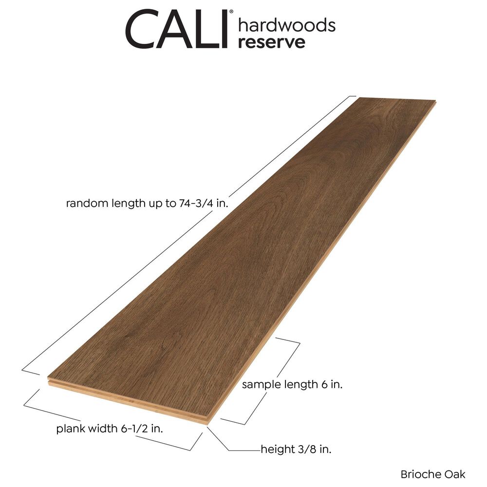 Cali Flooring Reserve 3/8" Brioche Oak Hardwood, , large