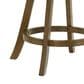 Armen Living Kodi Swivel Counter Height Stool with Light Scone Upholstery in Sepia Brown, , large