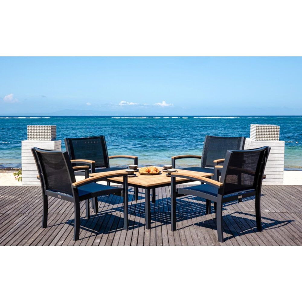 Three Birds Casual Tribeca Lounge Arm Chair in Black, , large