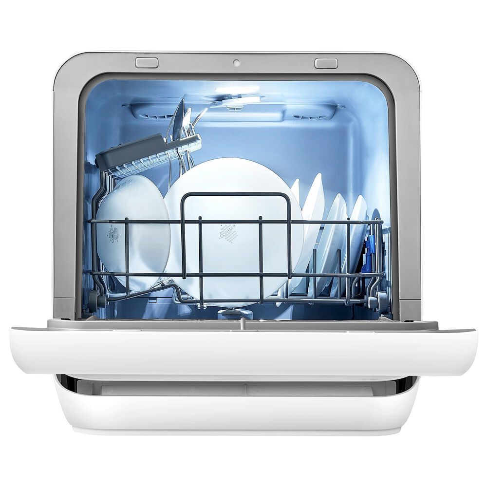Midea 17" Portable Countertop Dishwasher with 5L Built-in Water Tank in White, , large
