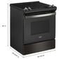 Whirlpool 4.8 Cu. Ft. Electric Range with Frozen Bake in Fingerprint Resistant Black Stainless Steel, , large