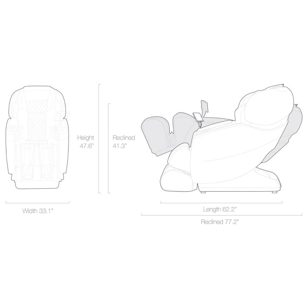Cozzia Qi XE Pro Massage Chair in Black, , large