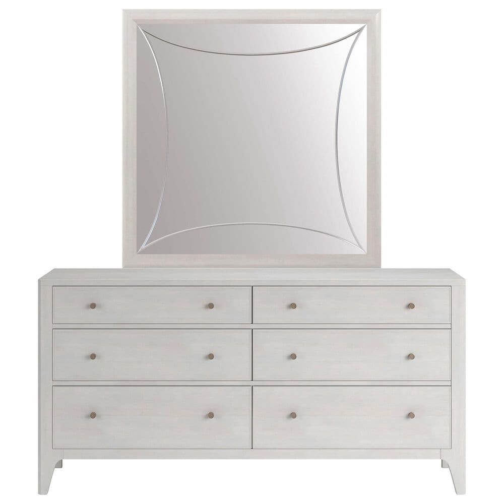 Vantage Mezzanine 6 Drawer Dresser and Mirror in Dove Gray, , large