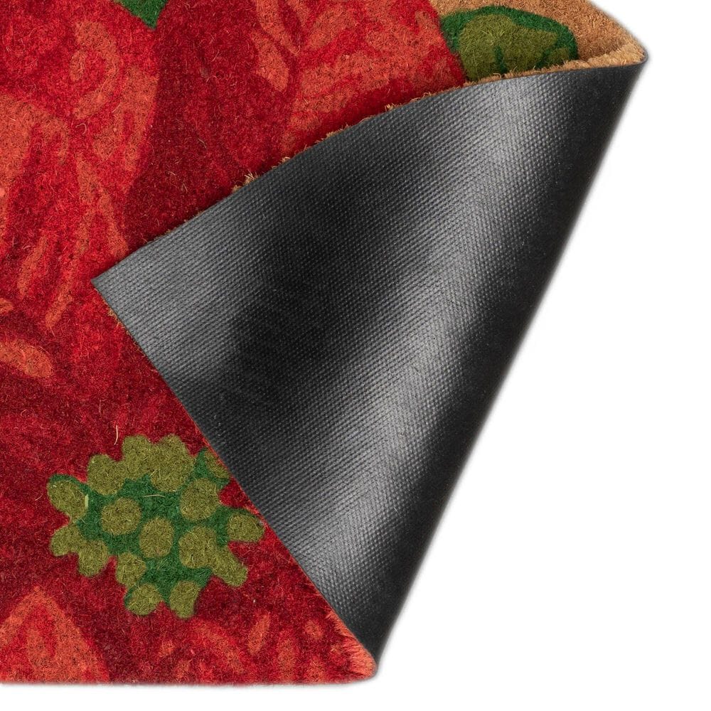 Trans-Ocean Import Natura Poinsettia 1'6" x 2'6" Natural Outdoor Door Mat, , large