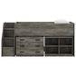 Ashley Frandern Twin Loft  Bed with Bookcase and Drawer Storage in Gray, , large