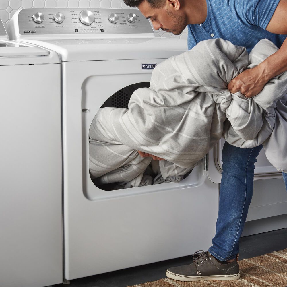 Maytag 7 Cu. Ft. Electric Dryer with Steam in White, , large