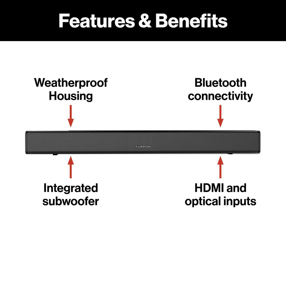 Furrion 55" Aurora Partial Sun Outdoor 4K LED UHD - Smart TV with 70W 2.1 Soundbar in Black, , large