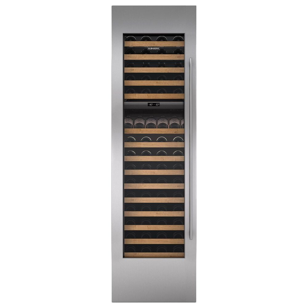 Sub Zero 18" Wine Storage Door Panel with Tubular Handle - Right Hinge in Stainless Steel, , large
