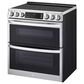 LG 2-Piece Kitchen Package with 7.3 Cu. Ft. Smart Slide-In Double Oven Electric Range and 2.1 Cu. Ft. Smart Over-the-Range Microwave in Printproof Stainless Steel, , large