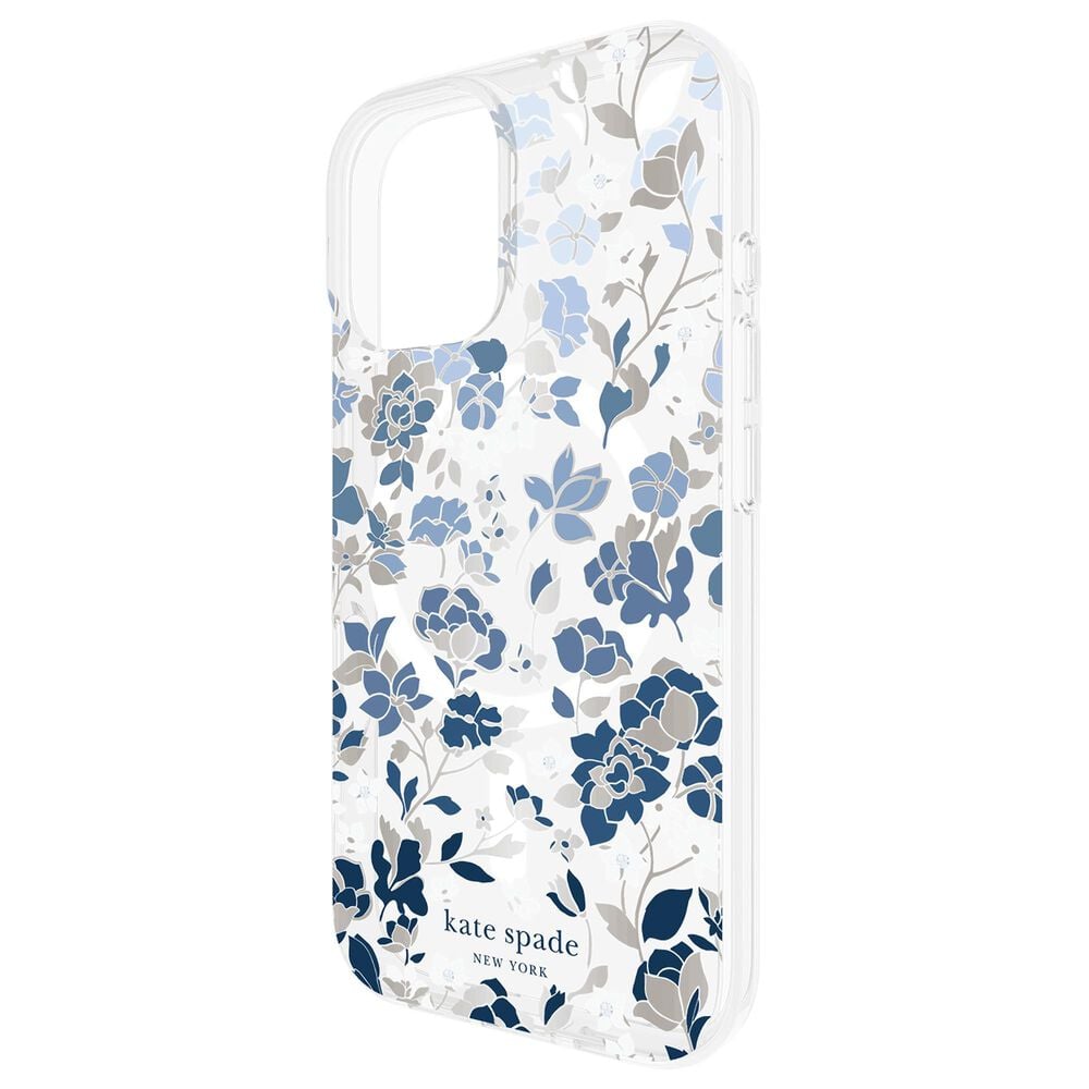 Kate Spade Protective MagSafe Case for iPhone 16 in Flowerbed Blue, , large