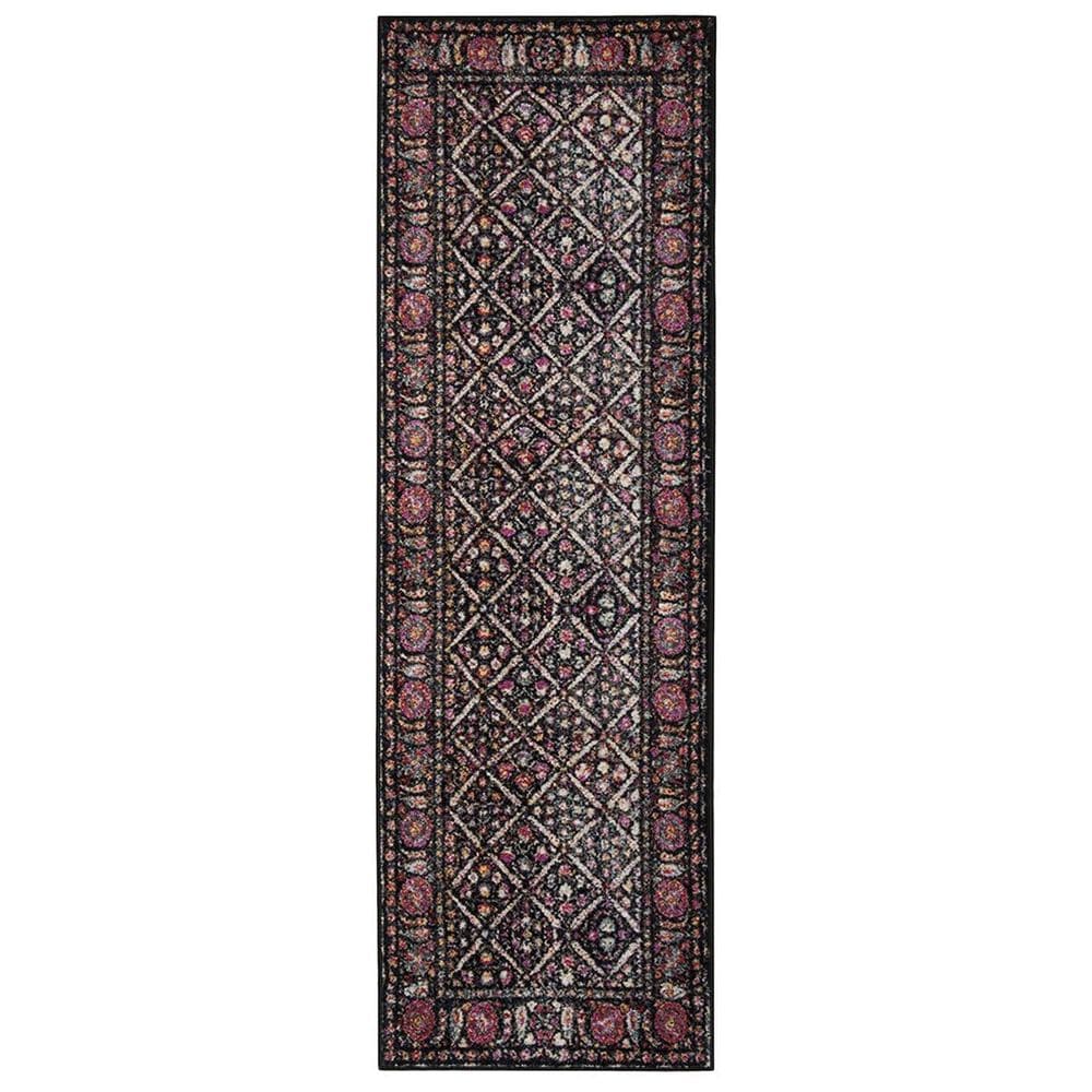 Safavieh Adirondack ADR203Z 2"6" x 8" Black and Fuchsia Runner, , large