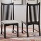 Linon Home Decor Bonnie Side Chair with Light Grey Faux Leather Cushion in Black (Set of 2), , large