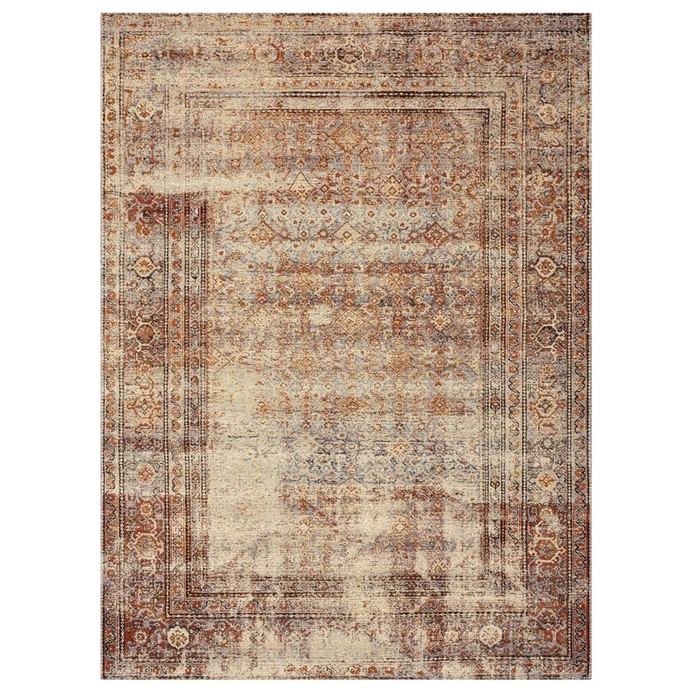 Loloi Sebastian SEB-05 3"11" x 5"11" Natural and Brick Area Rug, , large
