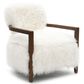 Furniture of America Lumir Long-Haired Accent Chair in White, , large