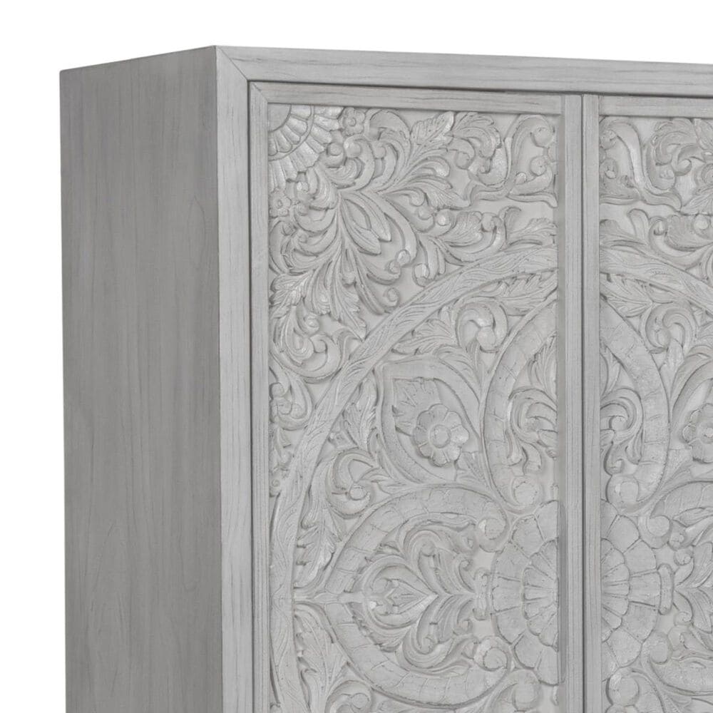 Urban Home Boho Chic Wardrobe Chest in Washed White, , large