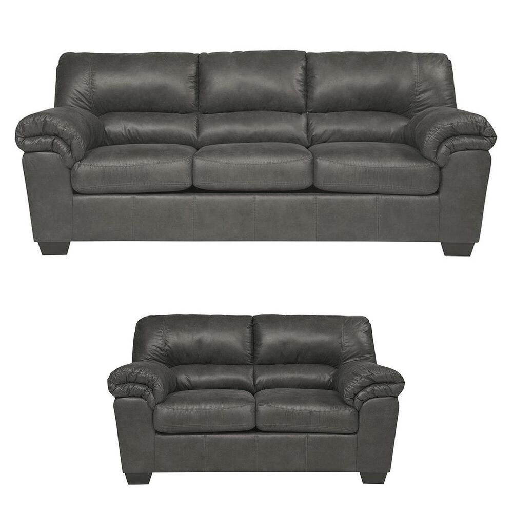 Signature Design by Ashley Bladen Sofa and Loveseat in Slate, , large