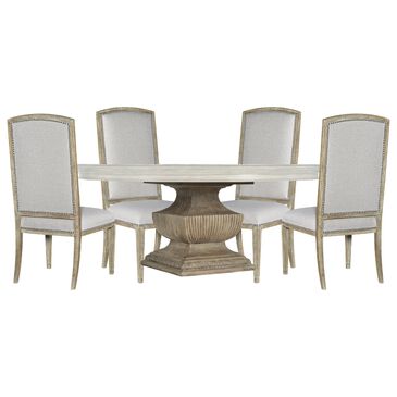 Hooker Furniture Castella 5-Piece Round Dining Set in Antique Slate, , large