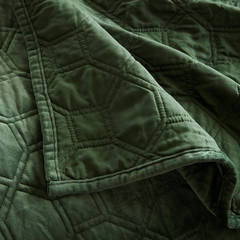 Hampton Park Harper 3-Piece Full/Queen Velvet Quilt Set in Taupe, , large