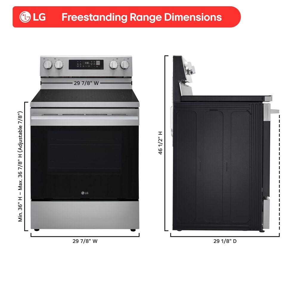 LG 6.3 Cu. Ft. Freestanding Electric Range in Stainless Steel, , large