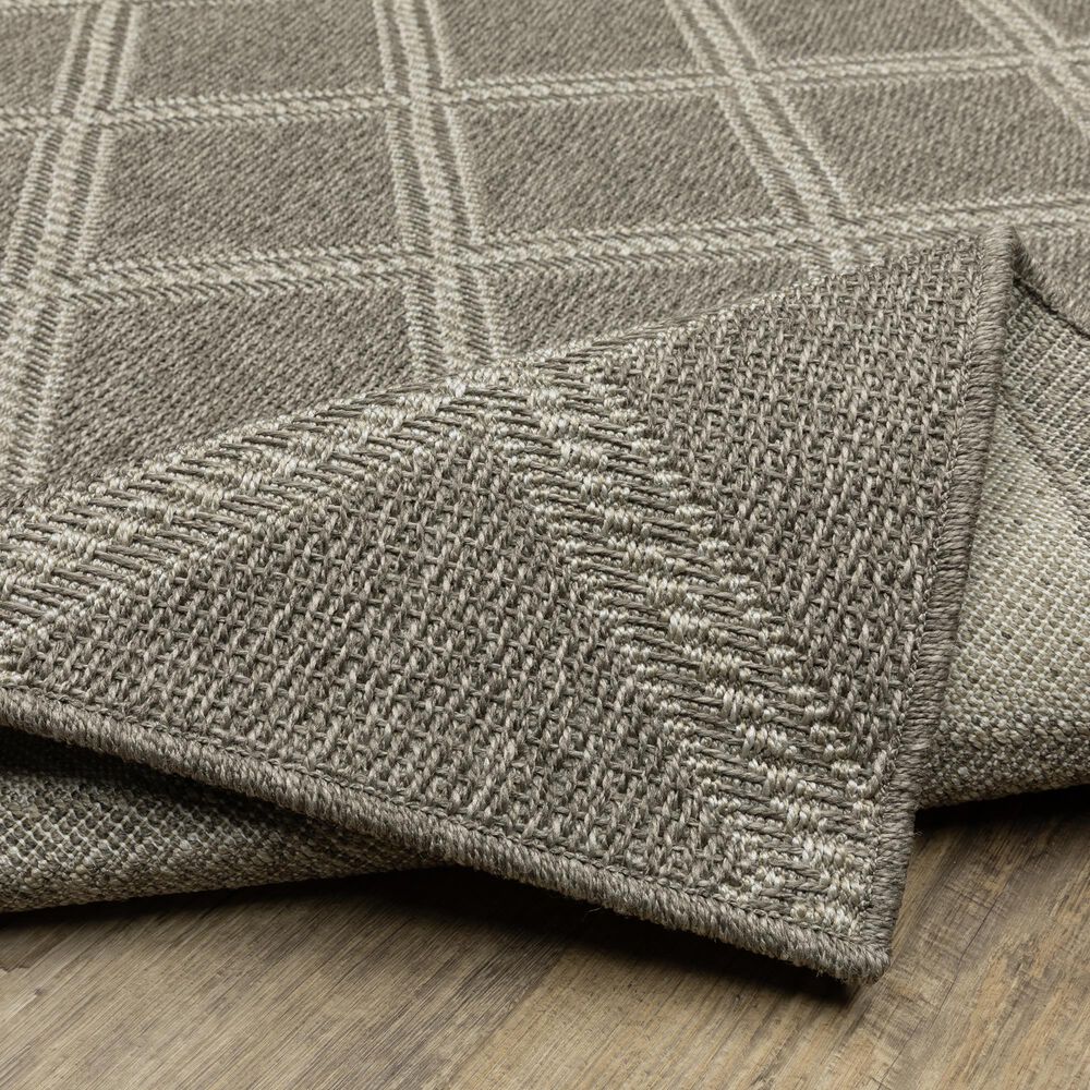 Oriental Weavers Caicos CA02N 1&#39;10&quot; x 7&#39;6&quot; Grey Runner, , large