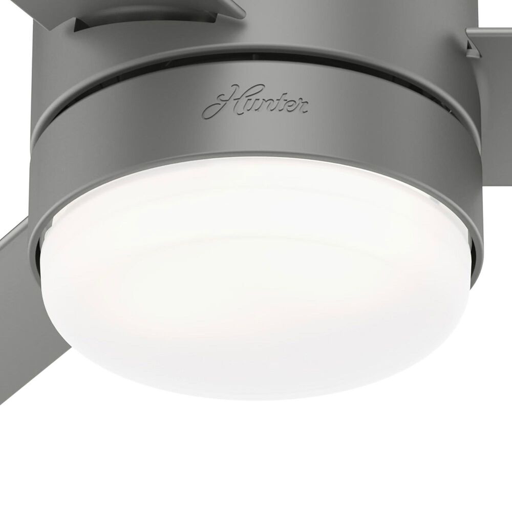 Hunter Gilmour 44&quot; Indoor/Outdoor Ceiling Fan with LED Lights in Matte Silver, , large