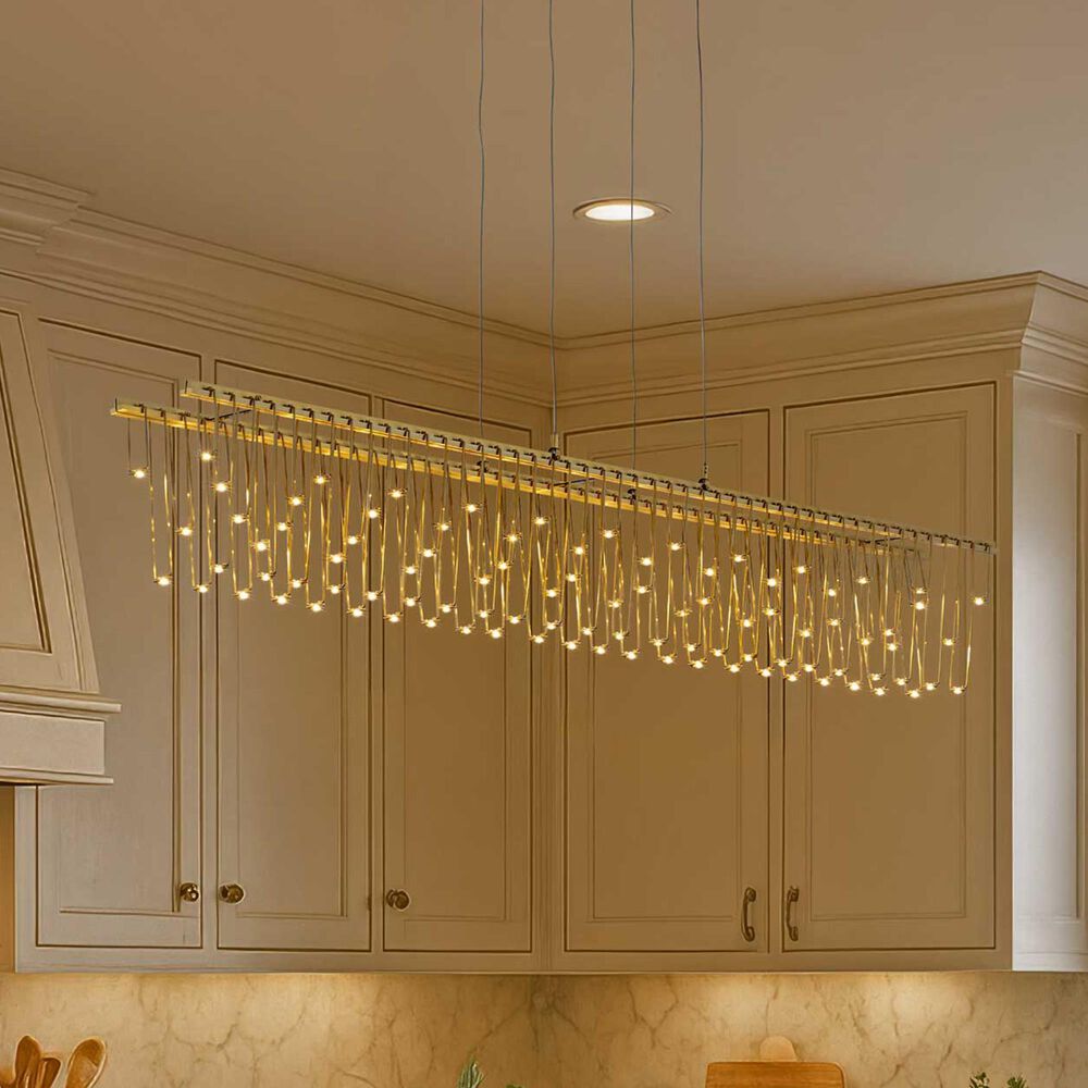 Golden Lighting Lucerna 48" 1-Light LED Linear Pendant in Gold, , large