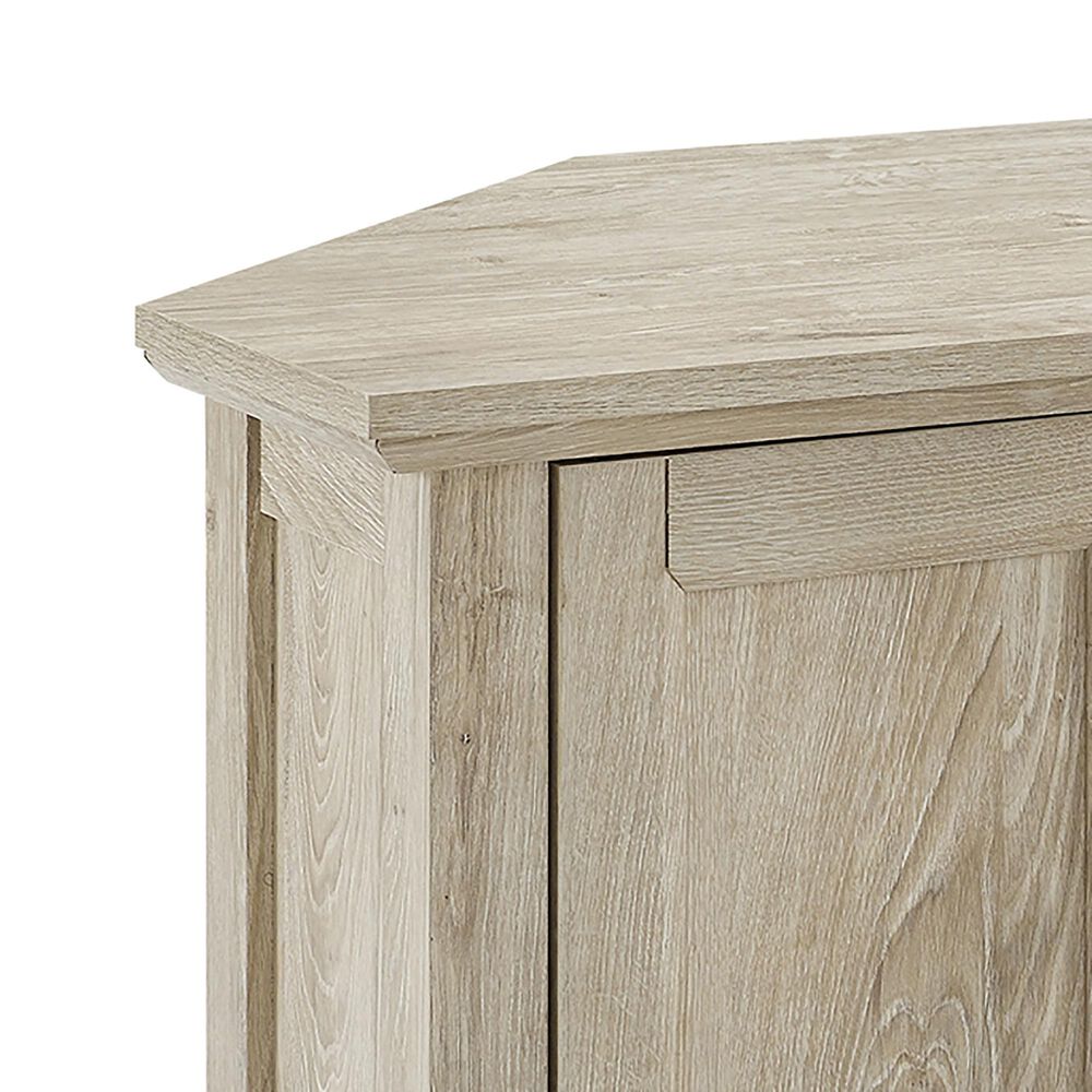 Crosley Furniture Camden 48&quot; Corner TV Stand with Fireplace in Frosted Oak, , large