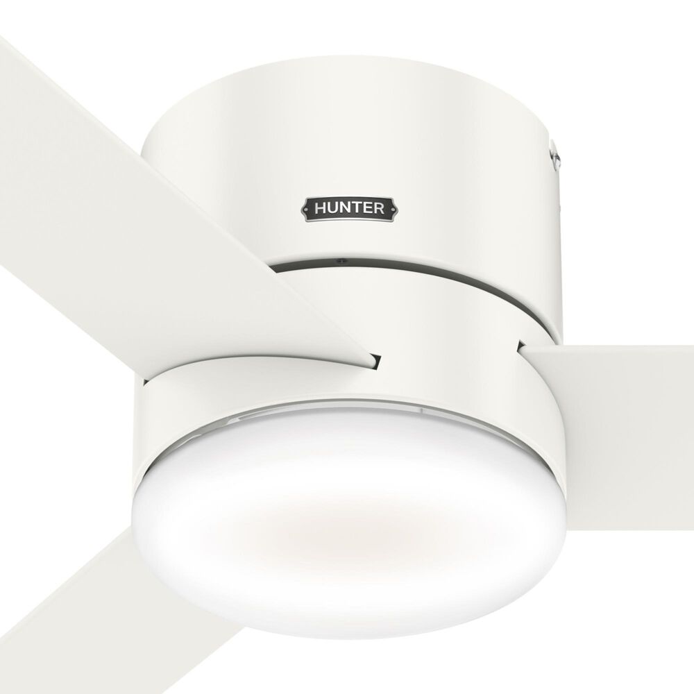 Hunter Minimus Low Profile 44&quot; Ceiling Fan with LED Light in Fresh White, , large