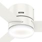 Hunter Minimus Low Profile 44" Ceiling Fan with LED Light in Fresh White, , large