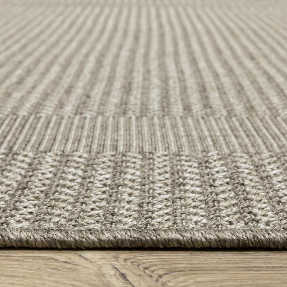 Oriental Weavers Caicos CA05A 1&#39;10&quot; x 7&#39;6&quot; Grey Runner, , large