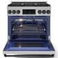 THOR KTICHEN Gordon Ramsay 6 Cu. Ft. 36" Professional Liquid Propane Range with Black Handle Kit in Stainless Steel, , large