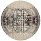 Safavieh Monaco MNC208M-5R 5" x 5"  Ivory/Blue Round Rug, , large