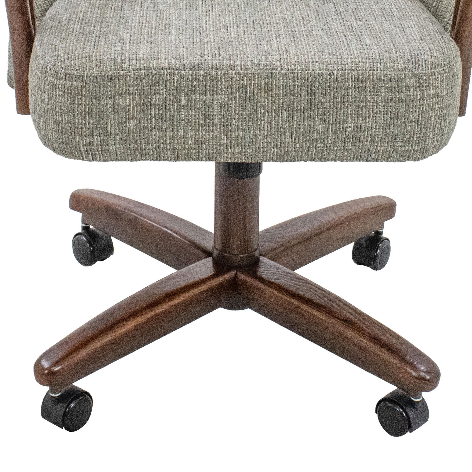 Northrow Dining Swivel Side Chair Bucket in Walnut Finish and