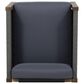 Hearth and Haven Laurel Outdoor Rattan Club Chair with Gray Cushion in Teak, , large