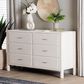 Baxton Studio Laria 6-Drawer Dresser in White, , large