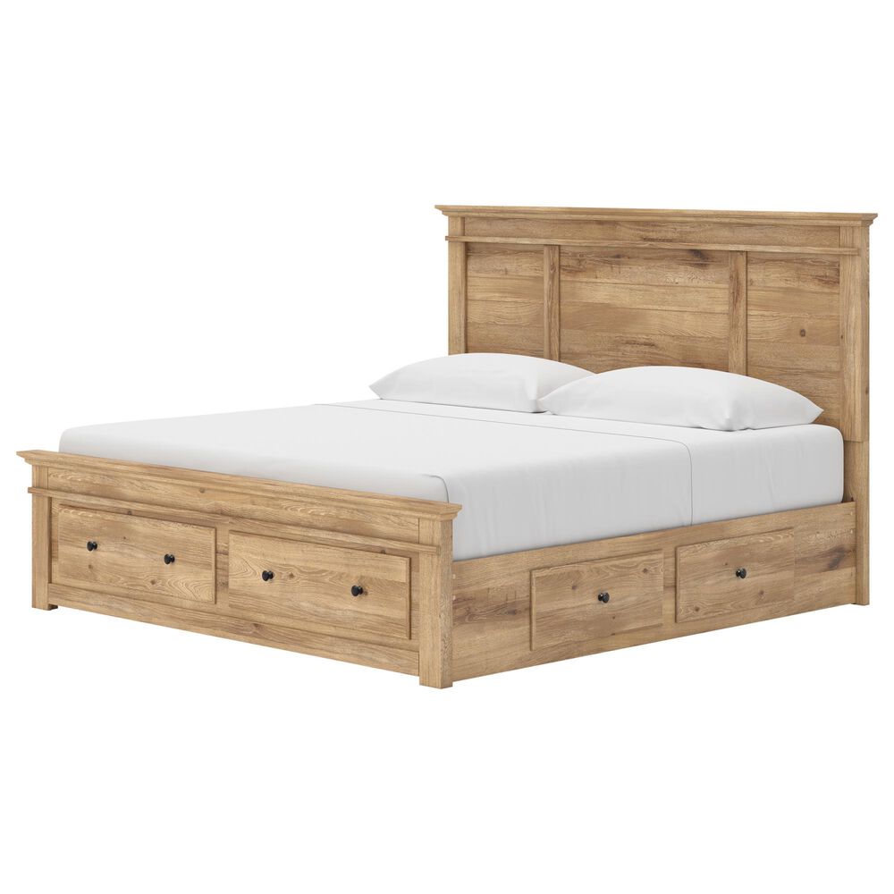 Ashley Makidern 2-Piece King Storage Bedroom Set with Six Drawers in Natural Brown, , large