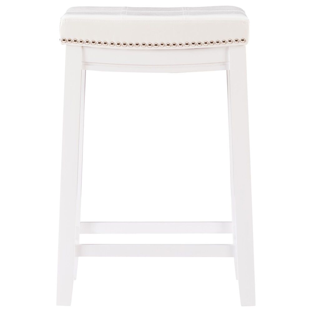 Linon Home Decor Claridge Counter Stool in White, , large