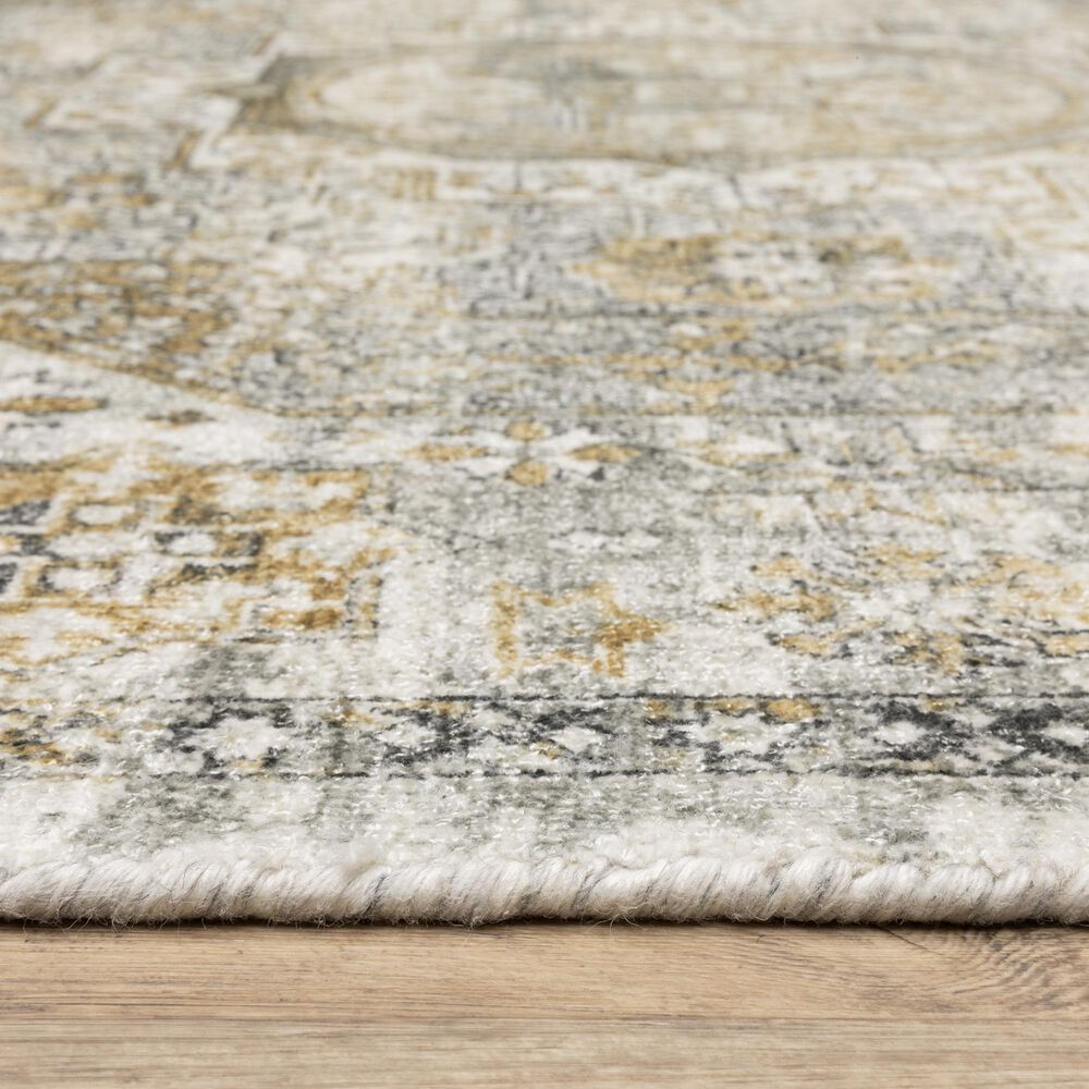 Oriental Weavers Windham Grey and Gold 6&#39; x 9&#39; Area Rug, , large