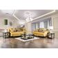 Furniture of America Atene 71" Loveseat in Gold Velvet, , large