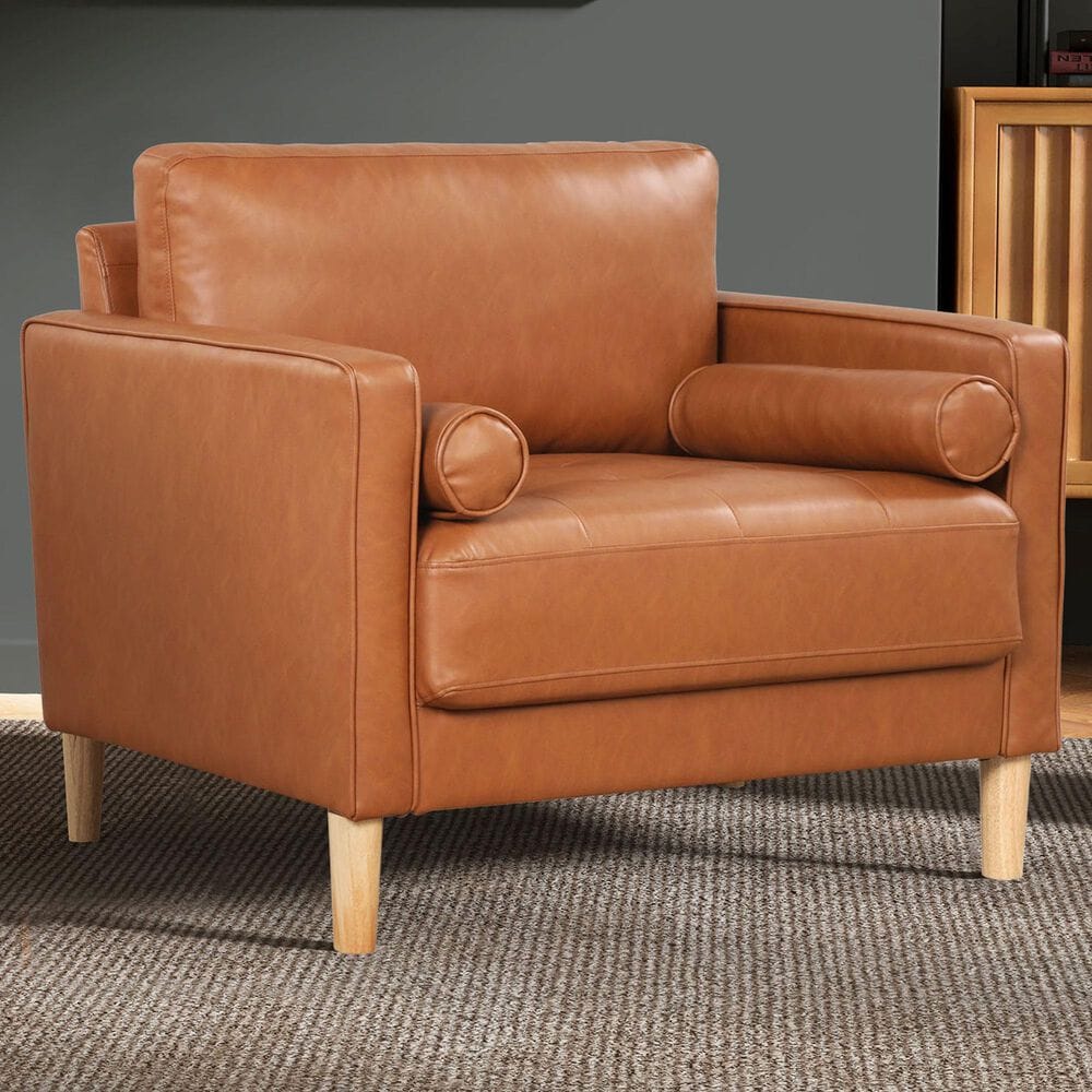 Lifestyle Solutions Langford Accent Chair in Caramel, , large