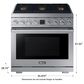 Dacor 36" Professional Dual Fuel Range in Silver Stainless Steel, , large