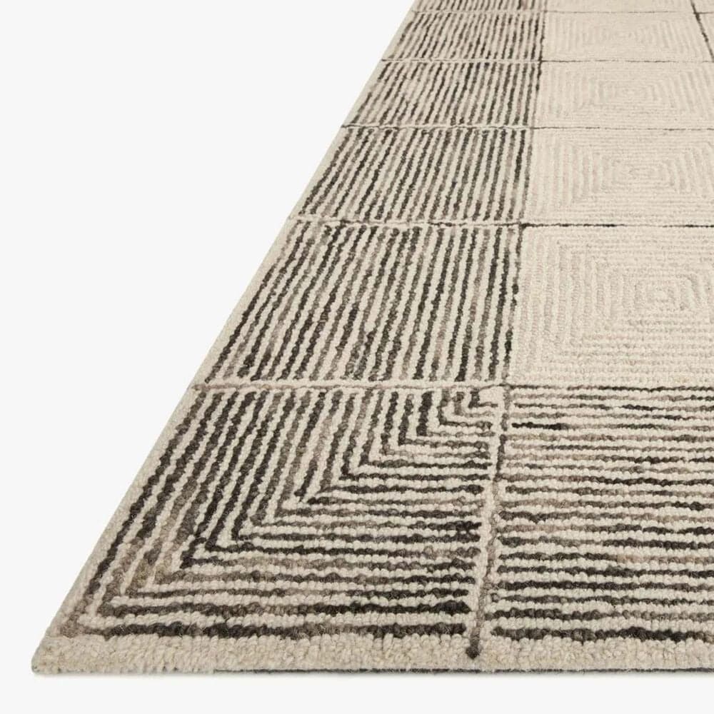 Chris Loves Julia x Loloi Francis 9&#39;3&quot; x 13&#39; Cream and Black Area Rug, , large
