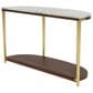 Riverside Furniture Emery Demilune Sofa Table in Smoked Cherry and Bronze, , large