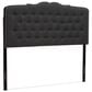 Baxton Studio Lucy Queen Panel Headboard in Dark Grey, , large