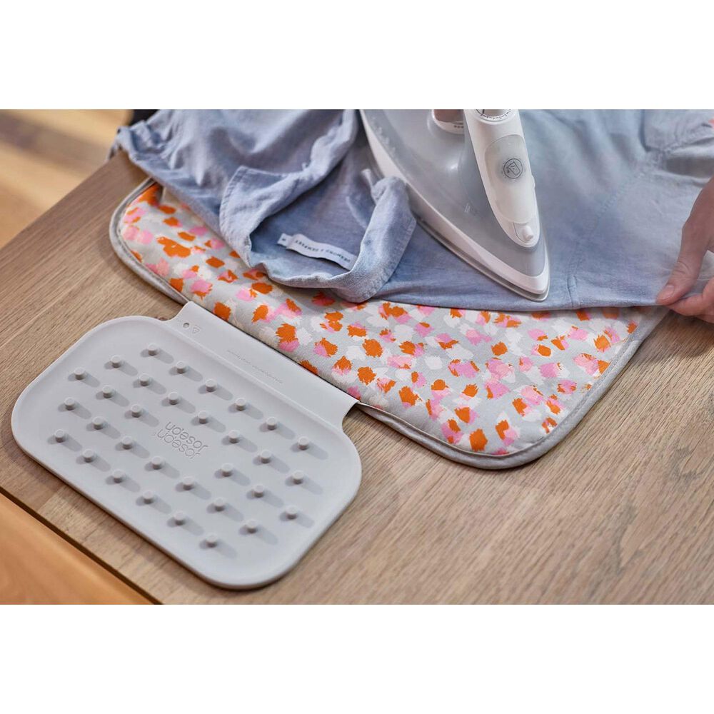 Joseph Joseph Swift Folding Iron and Steaming Mat with Silicone Iron Rest in Peach, , large