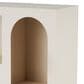 Maple and Jade 5-Shelf Geometric Storage Shelving Unit in Matte Cream, , large